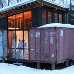 Shipping Container Used as a Hunting Cabin